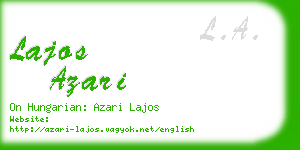 lajos azari business card